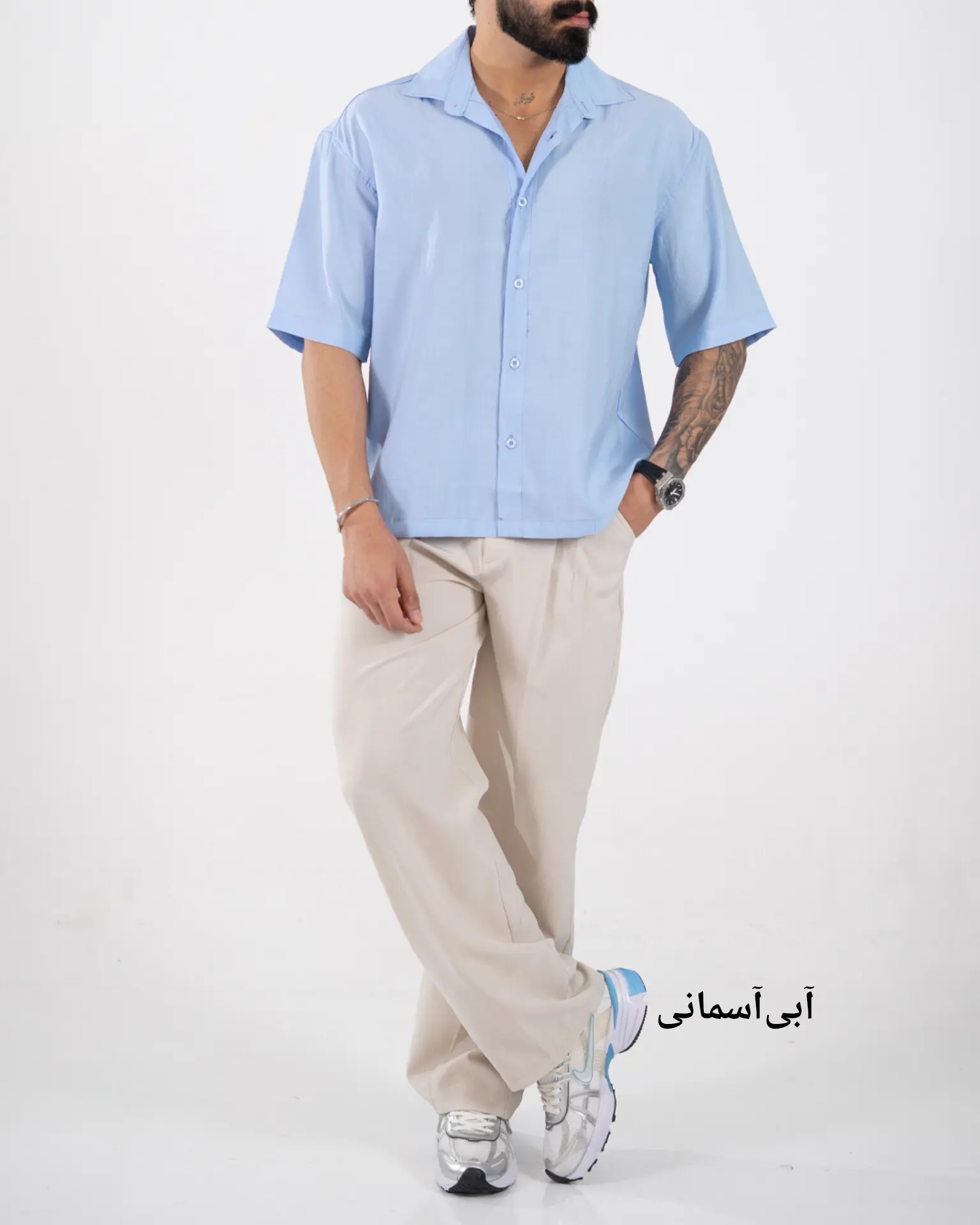پیراهن مودال راه راه-کد5266